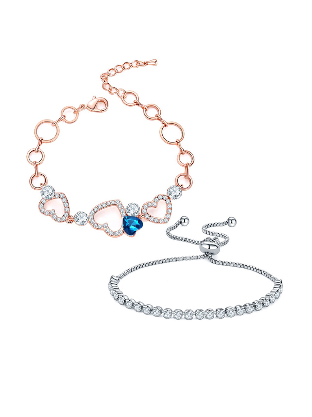 

Jewels Galaxy Women Multi Bracelet, Rose gold