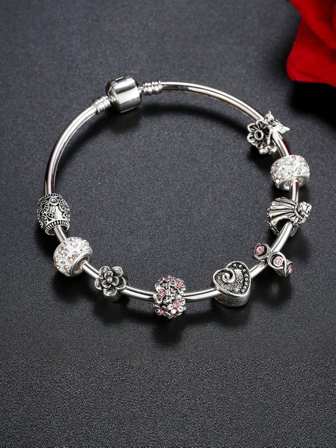 

Jewels Galaxy Women Multi Bracelet, Silver