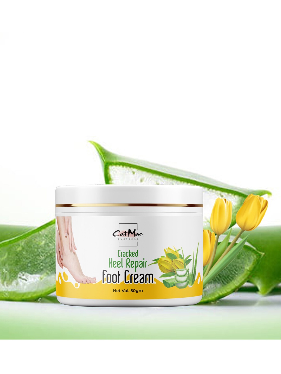 

CatMac Cracked Heel Repair Foot Cream with Shea Butter & Peppermint Oil - 50 g, White