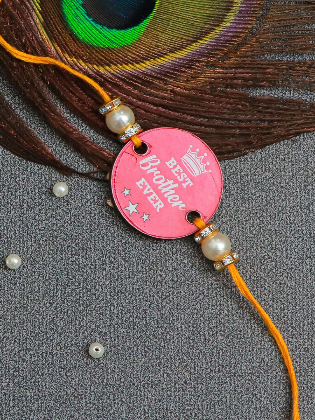 

The Magic Wand Boys Pink Best Brother Slogan Rakhi