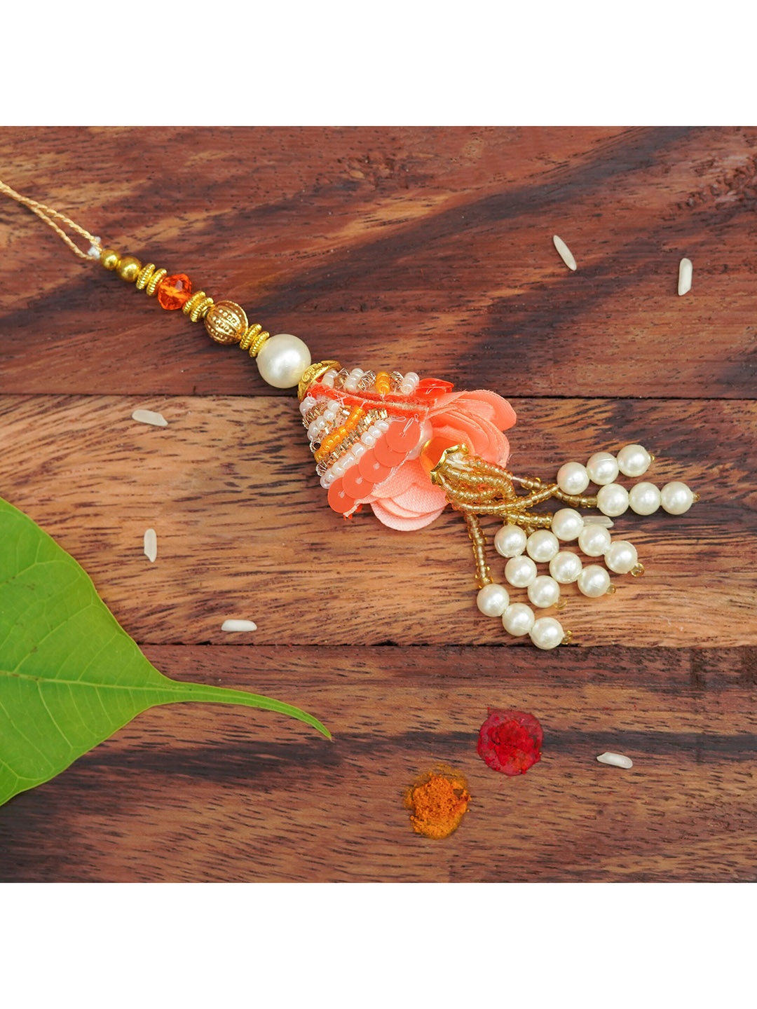 

The Magic Wand Boys Peach Beaded Rakhi