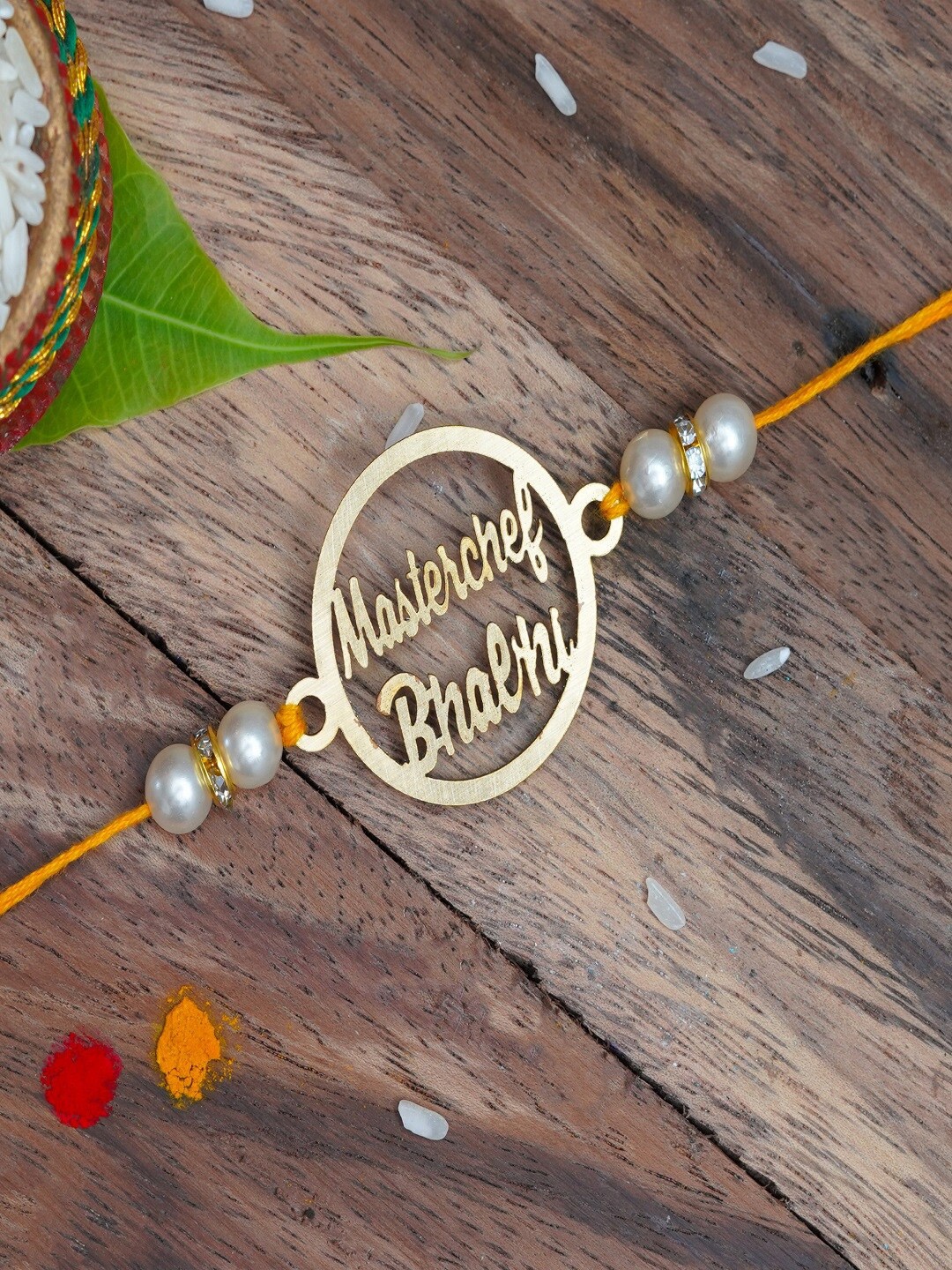 

The Magic Wand Boys Gold-Toned Masterchef Bhai Rakhi