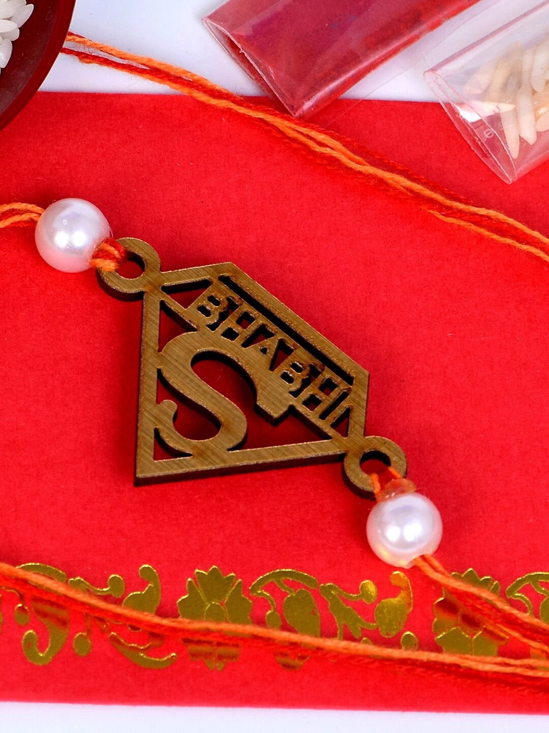 

The Magic Wand Boys Gold-Toned Thread Rakhi