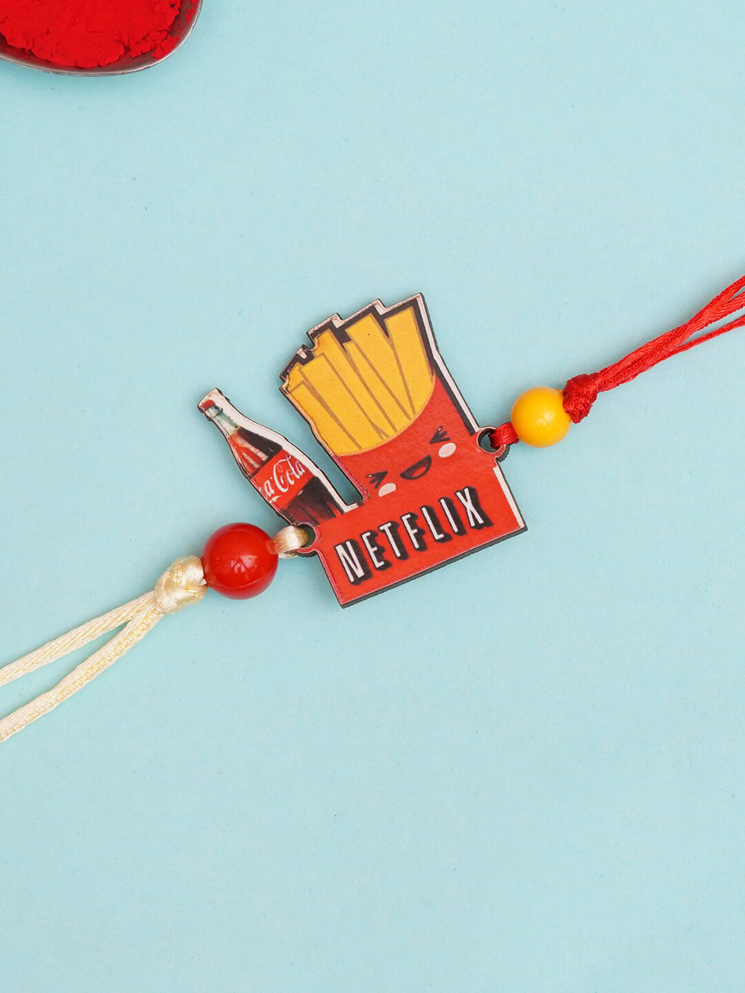 

The Magic Wand Boys Yellow & Red French Fries Rakhi