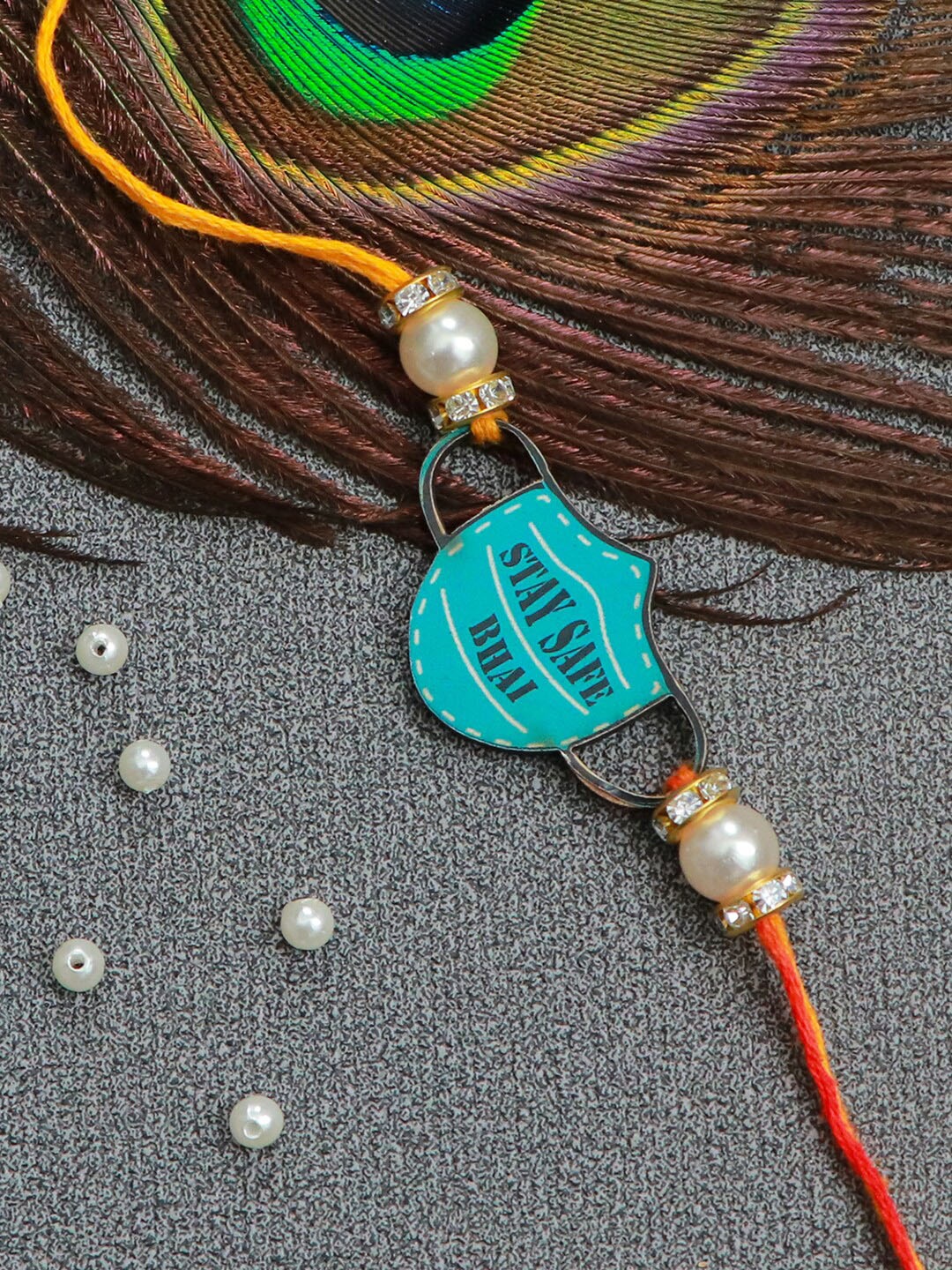 

The Magic Wand Boys Blue & White Beaded Rakhi
