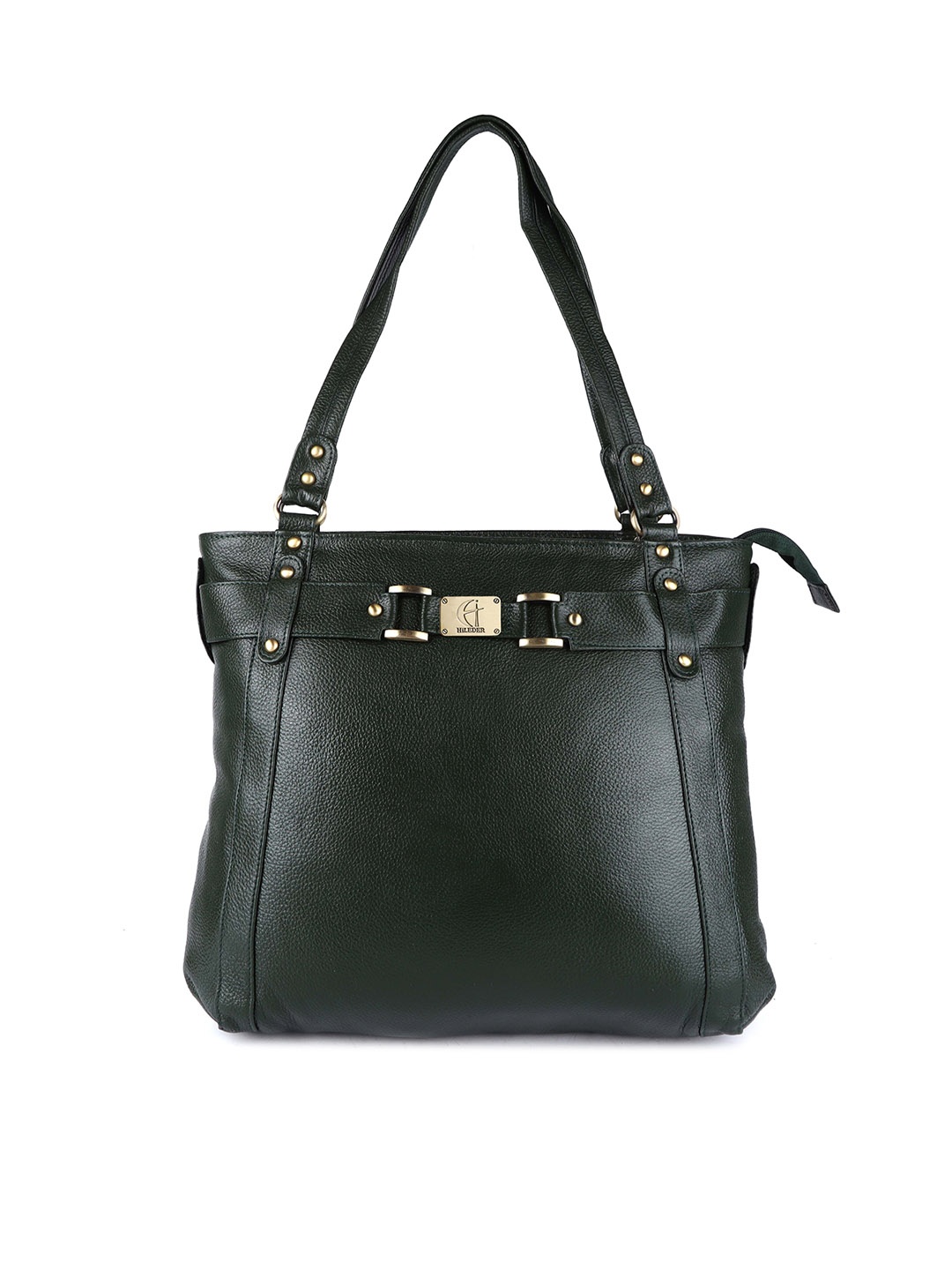 

HiLEDER Women Pure Leather Designer Structured Shoulder Bag, Green