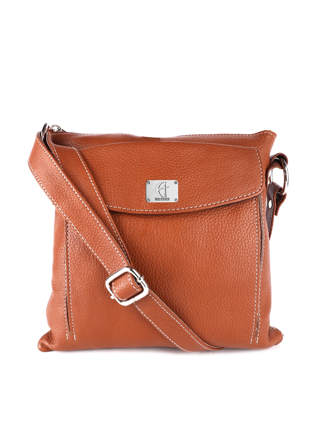 

HiLEDER Pure Leather Crossbody Sling Shopper Sling Bag, Tan
