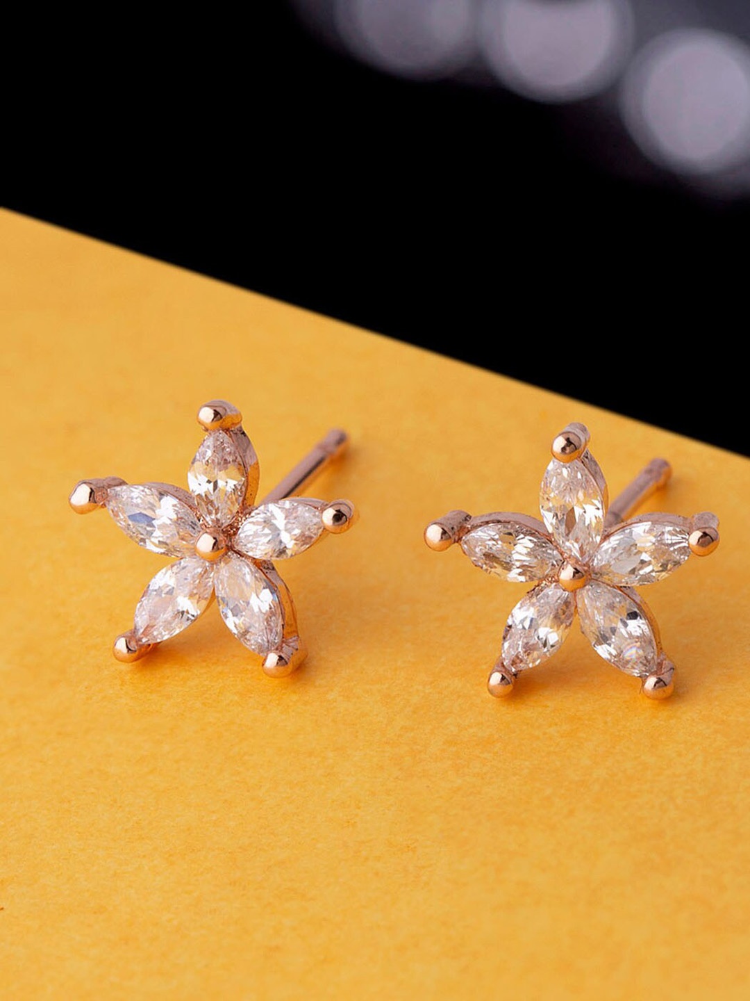 

Voylla Gold-Toned Contemporary Studs Earrings