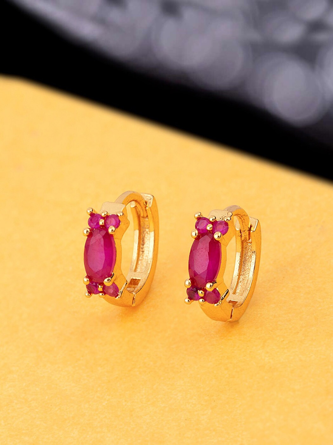 

Voylla Gold-Toned Contemporary Studs Earrings