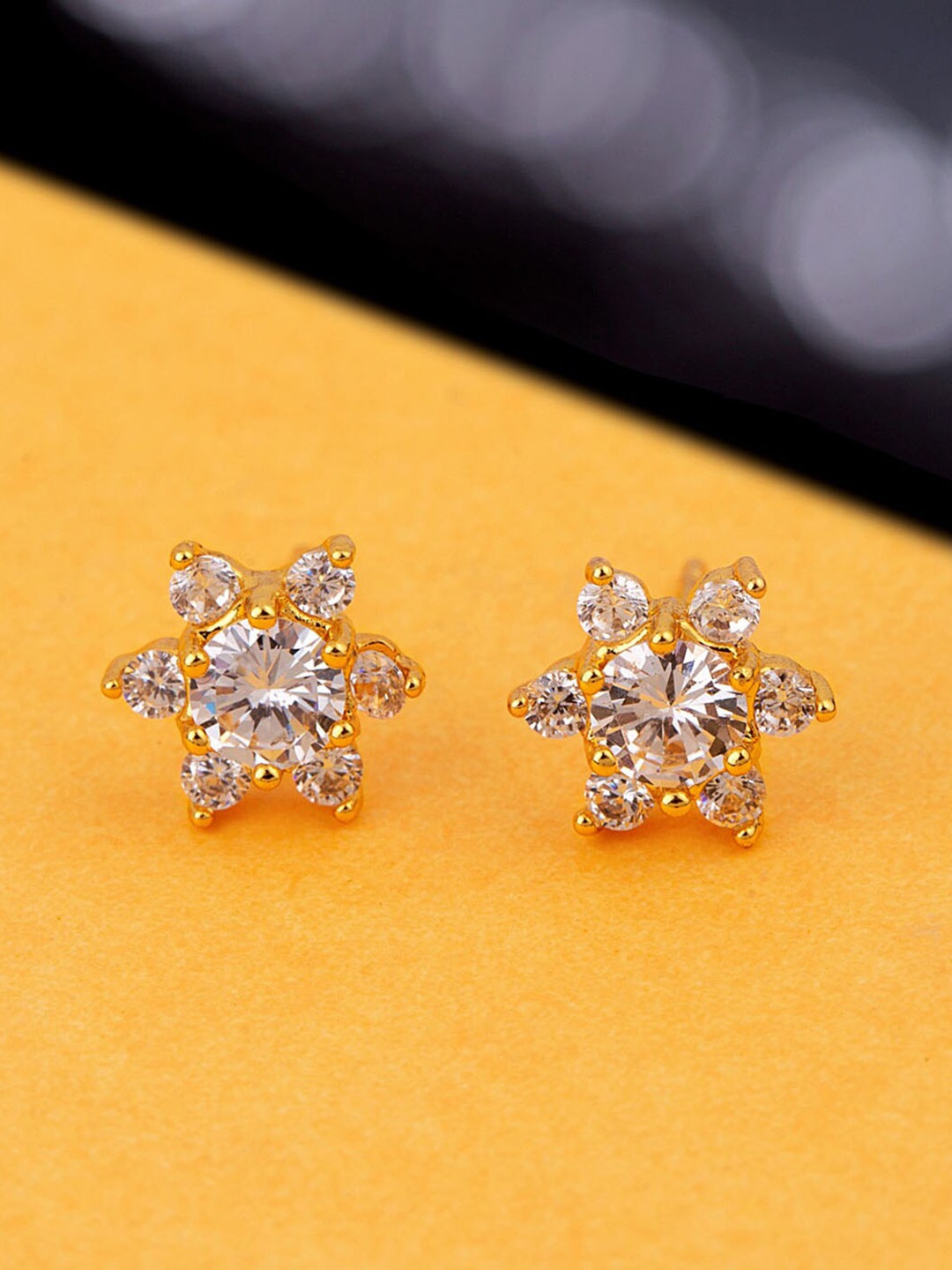 

Voylla Gold-Toned Contemporary Studs Earrings