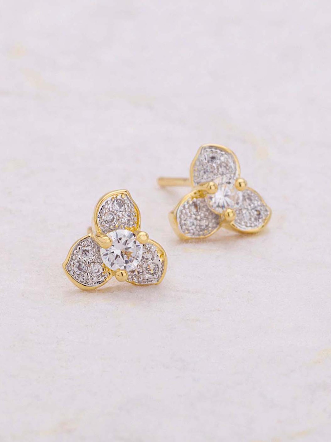 

Voylla Gold-Toned Contemporary Studs Earrings