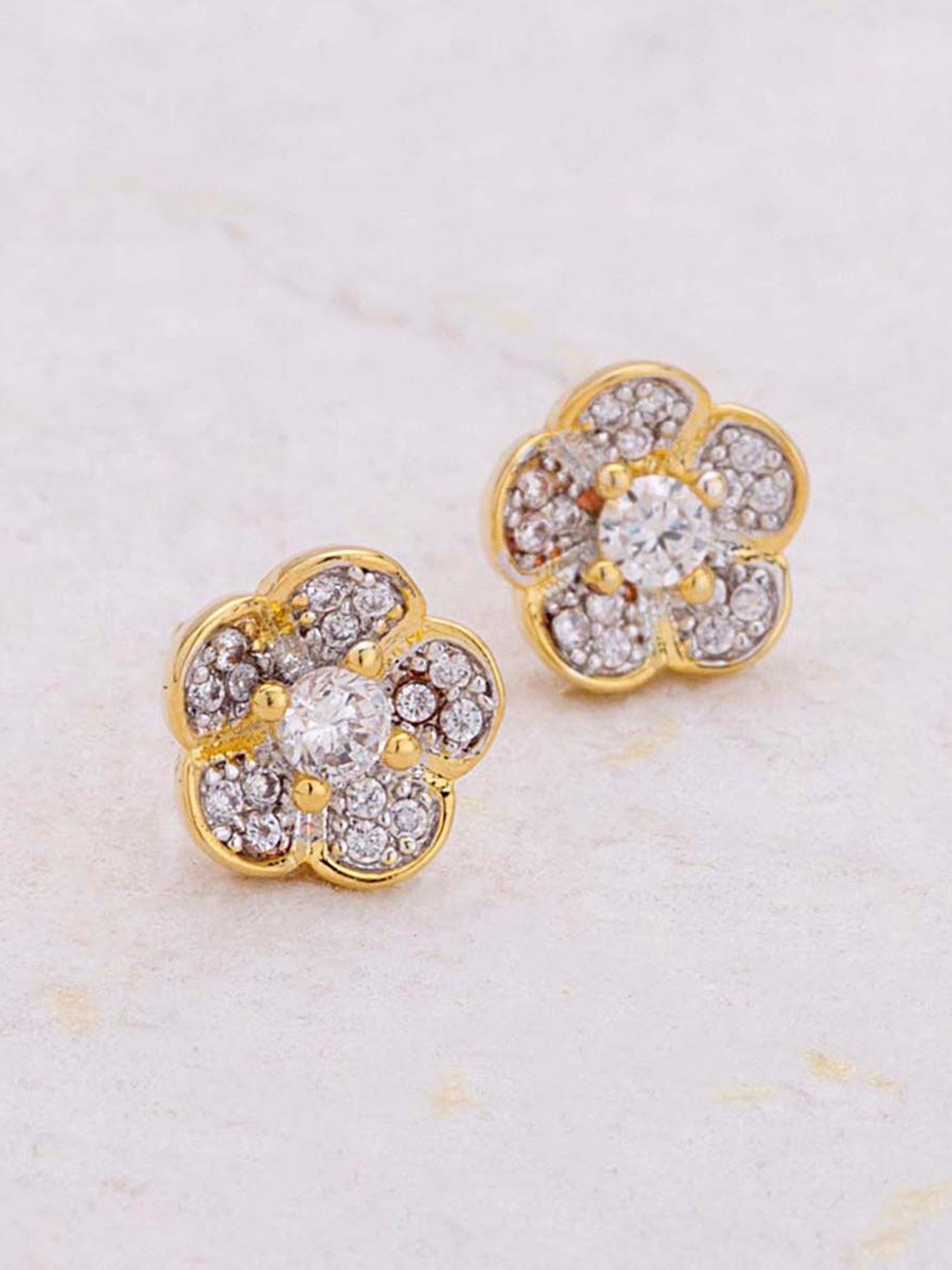 

Voylla Women Gold-Plated Contemporary Studs Earrings