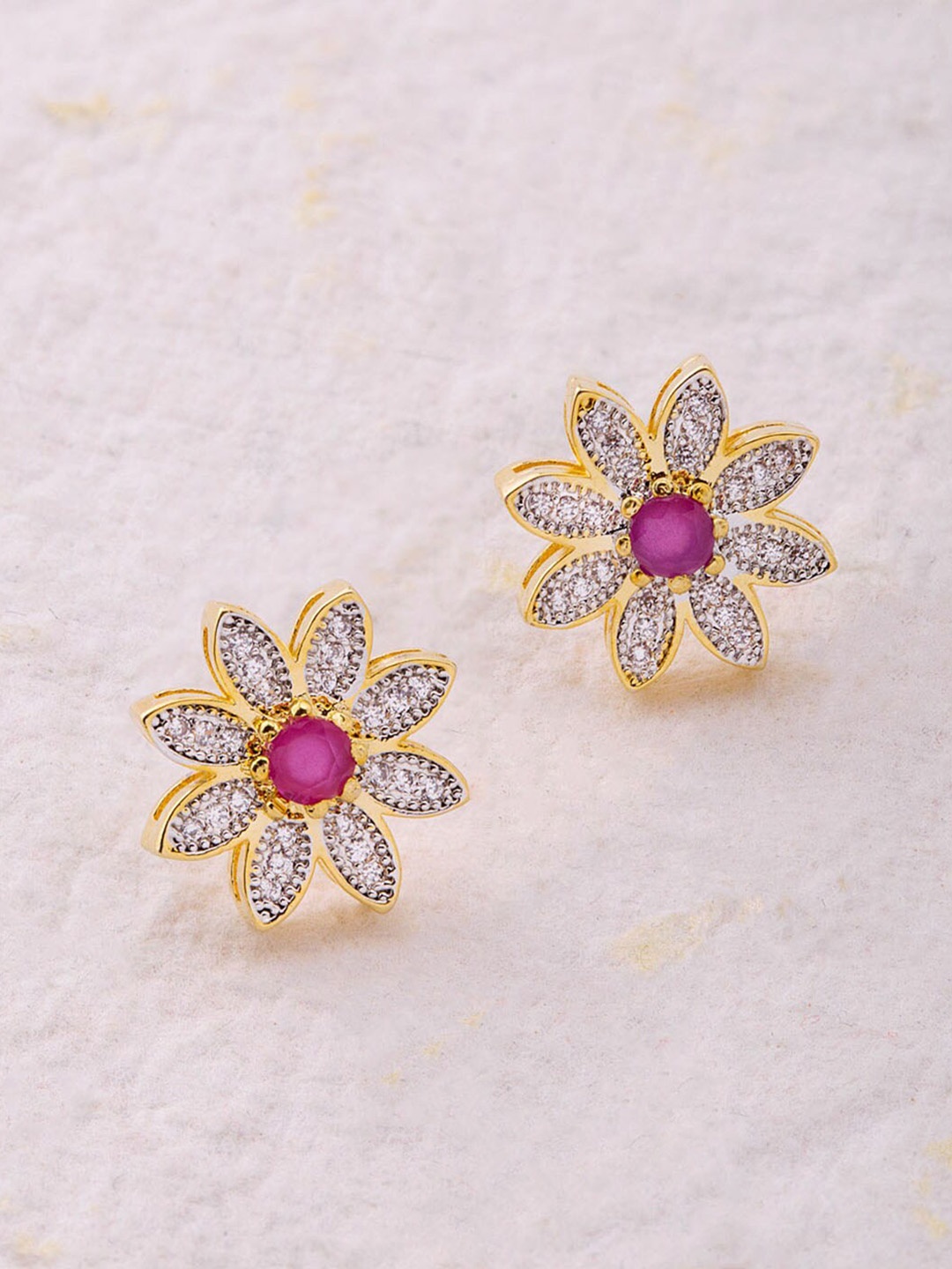 

Voylla Women Gold-Plated Contemporary Studs Earrings