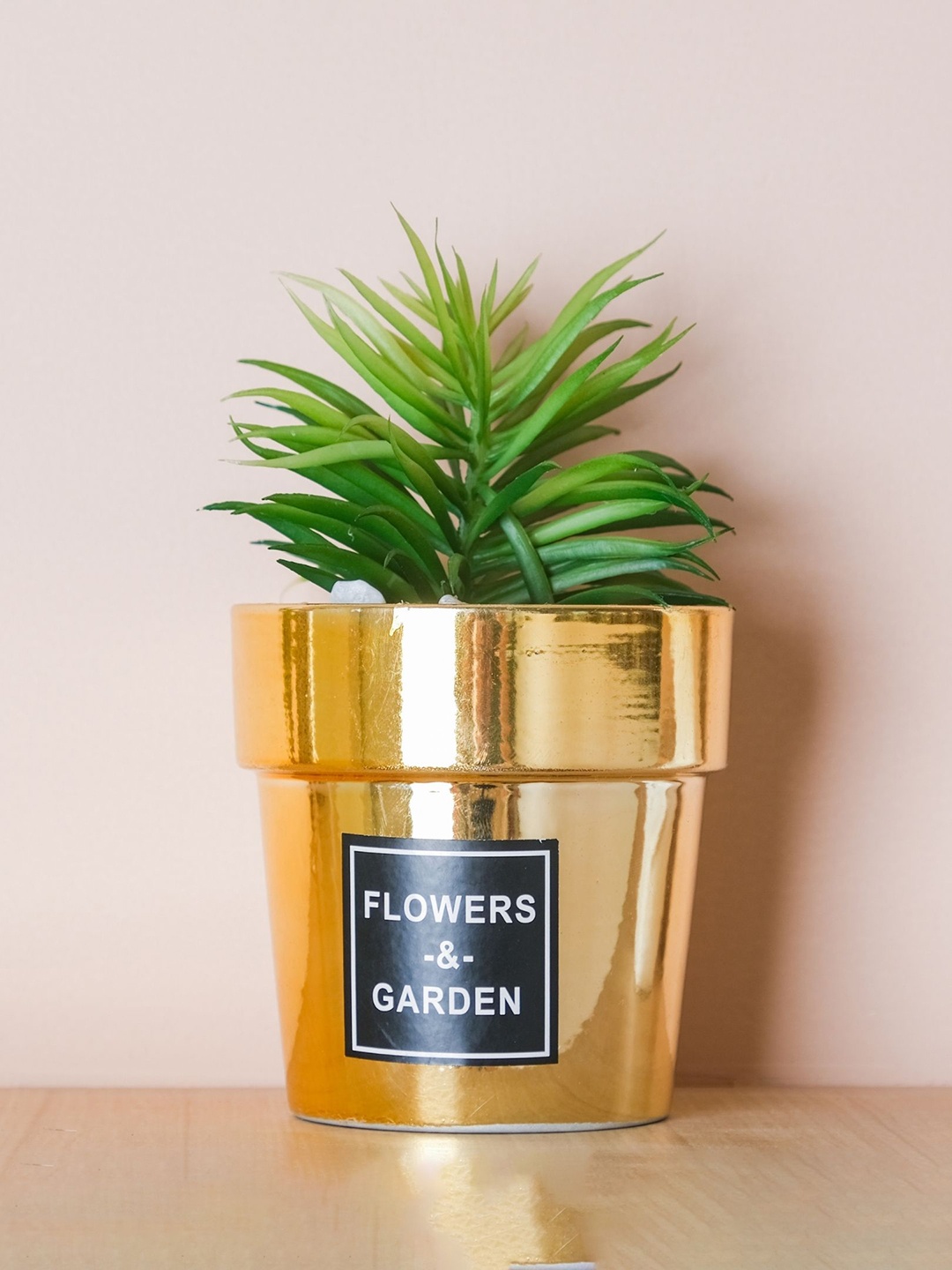 

Nestasia Gold-Toned Solid Ceramic Planter