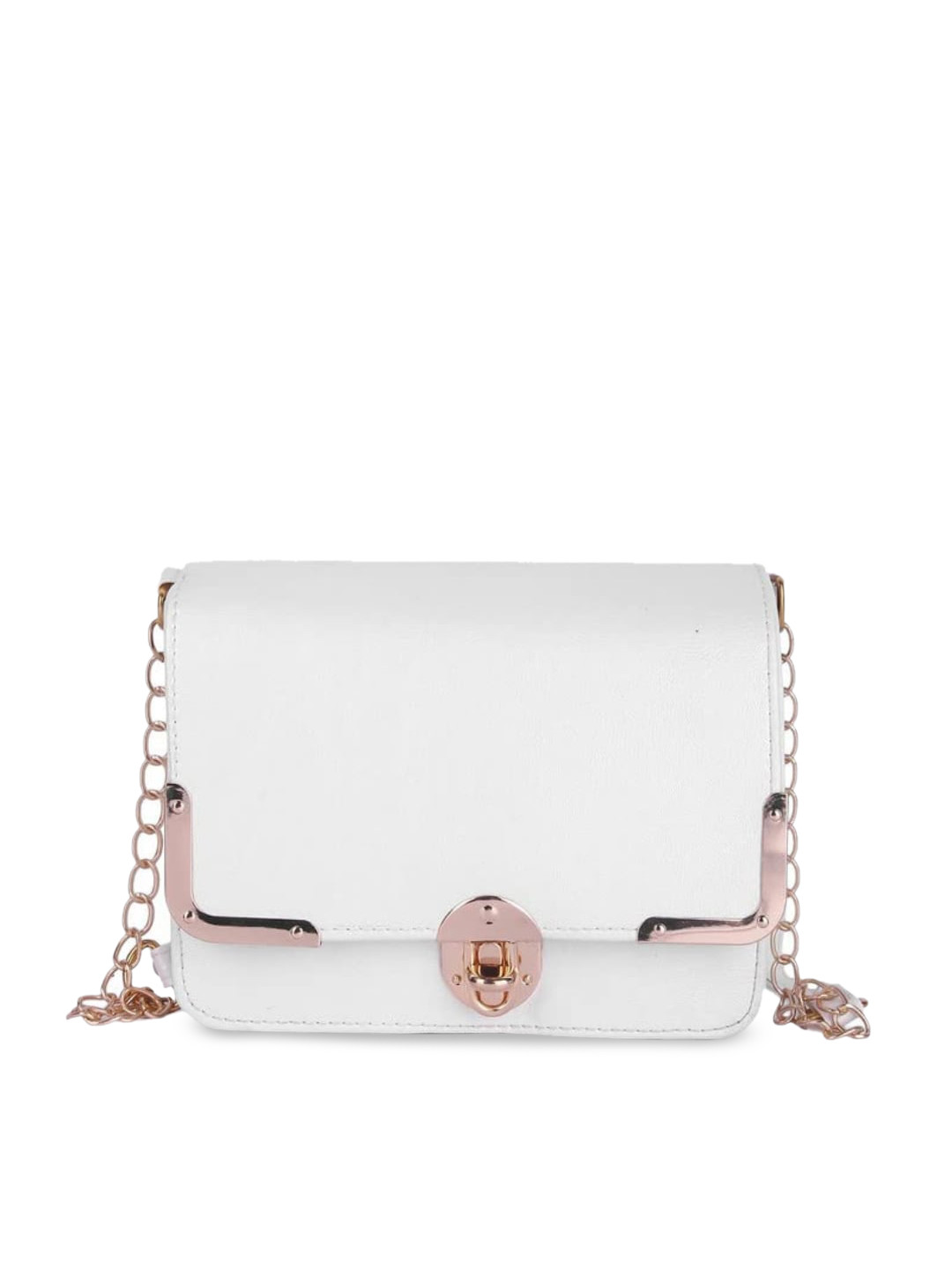 

DN Creation White PU Structured Sling Bag