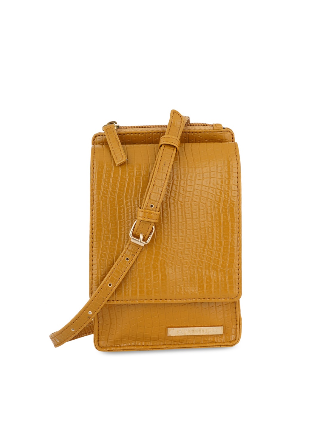 

Lapis O Lupo Mustard Synthetic Leather Textured Sling Bag