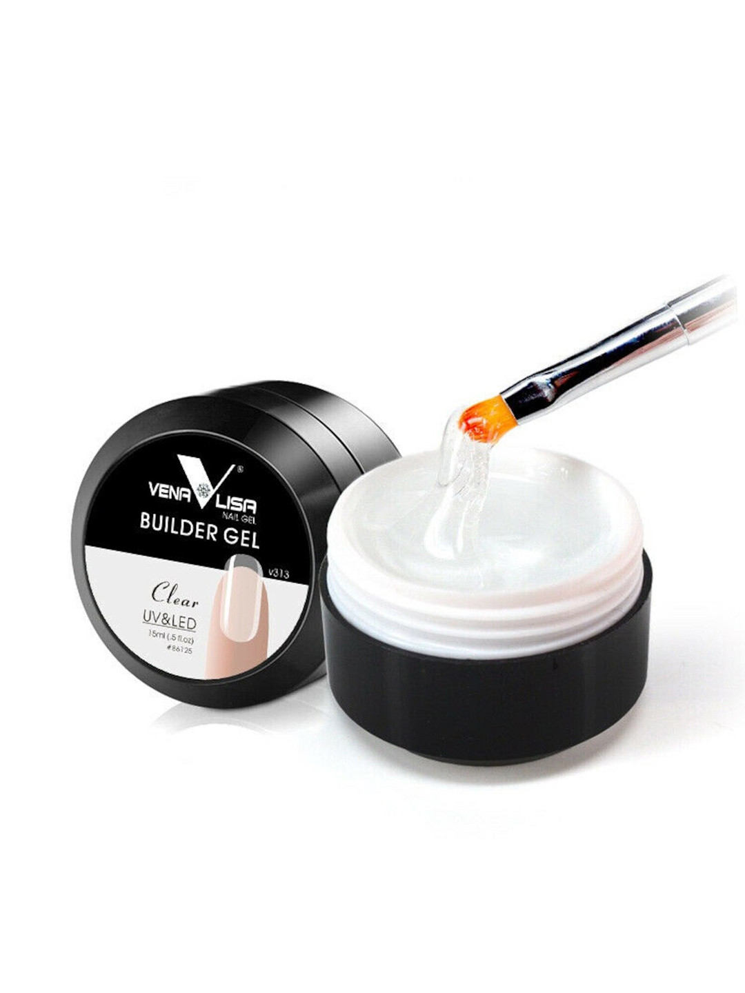 

VENALISA Soak Off UV & LED Thick Builder Gel Nail Extension Polish 15ml - Clear V313, Transparent