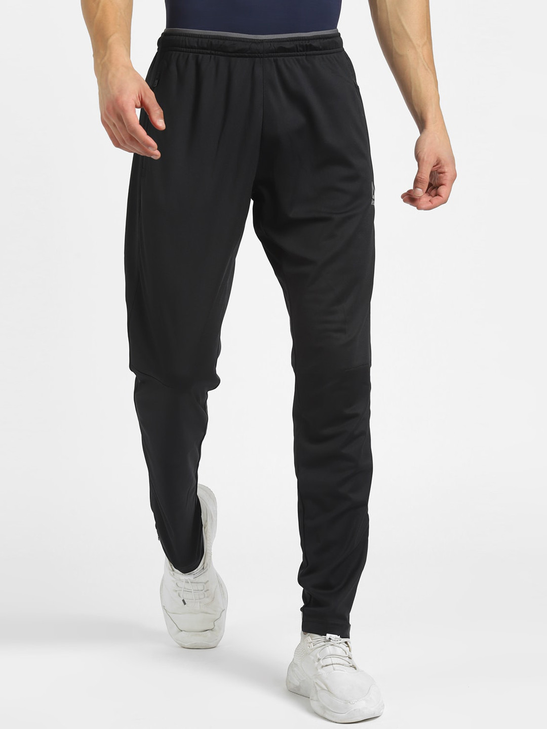 

Reebok Men Black Solid Slim-Fit Track Pants