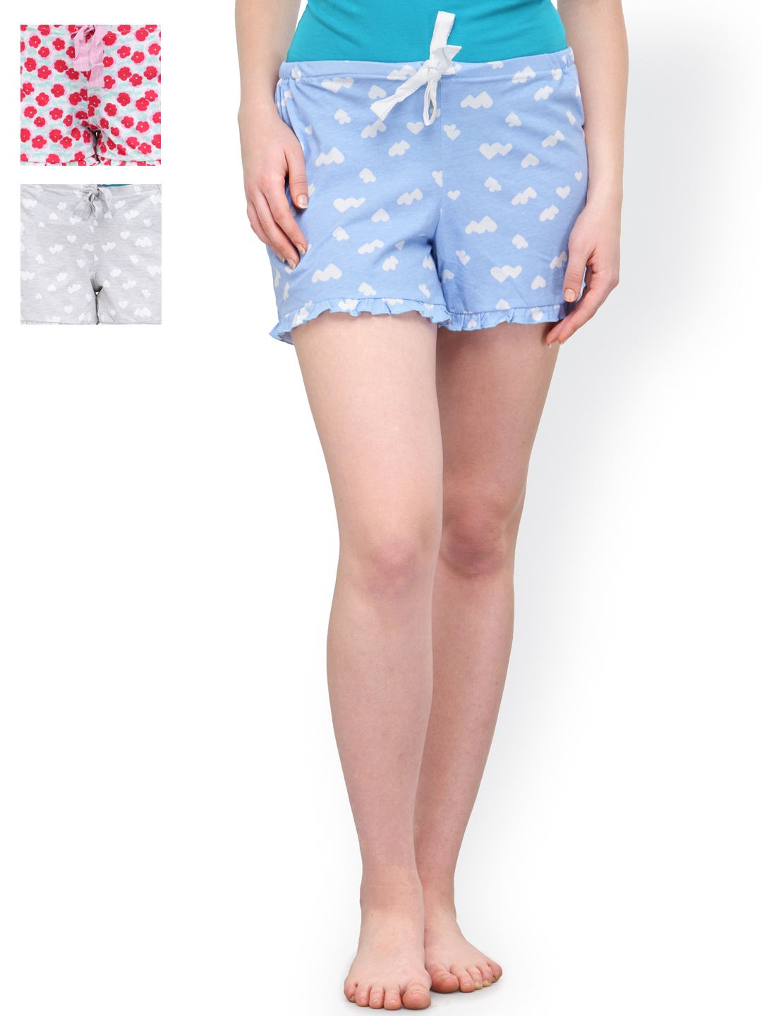 

Kotty Pack of 3 Printed Sleep Shorts KTT3PC, Red