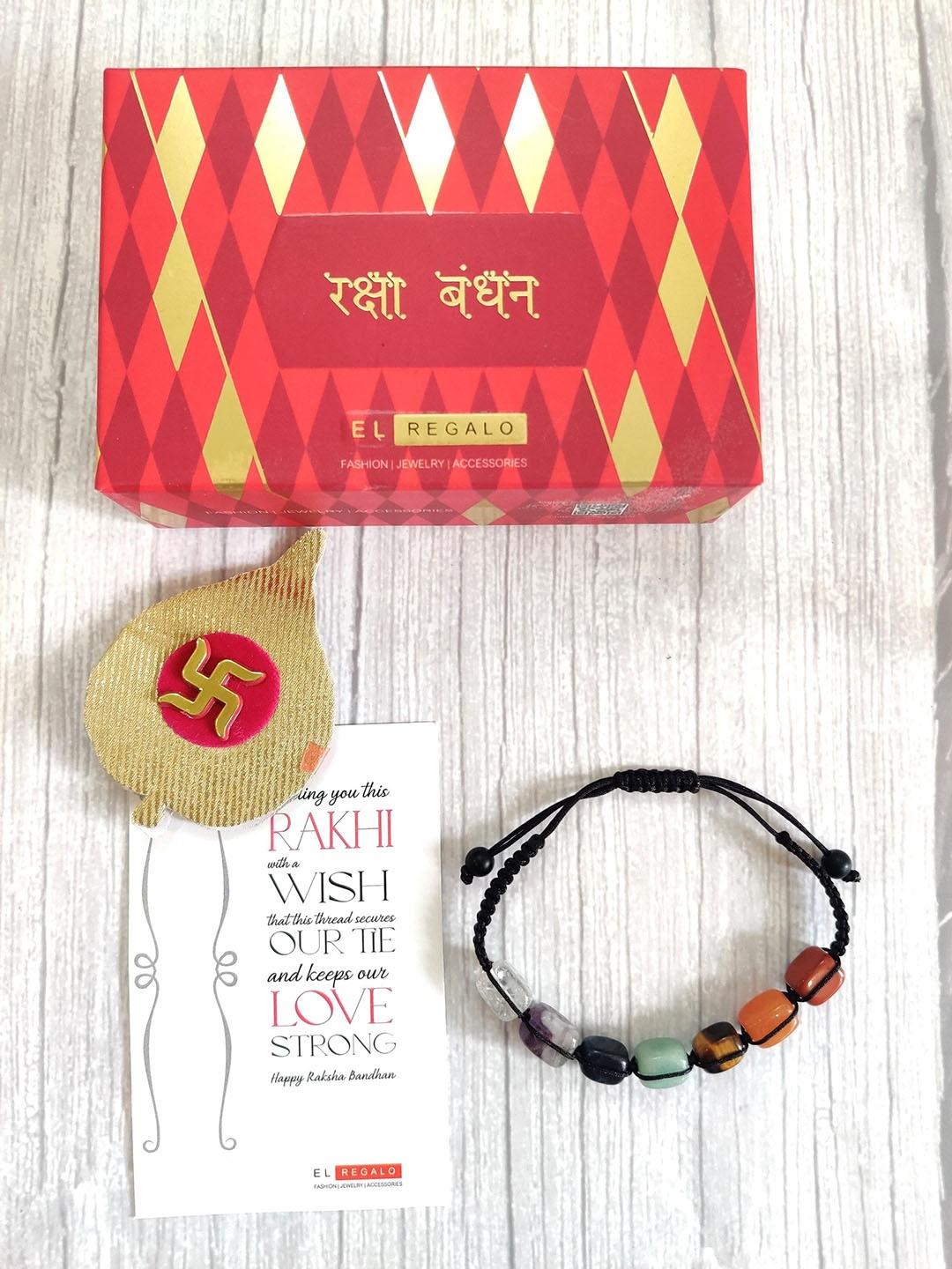 

EL REGALO Black Wrapround Rakhi Bracelet