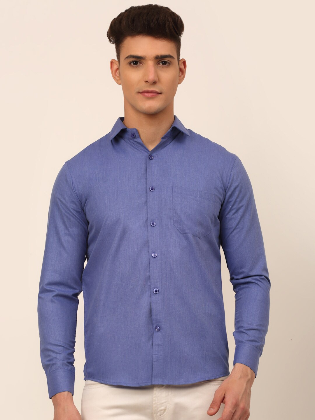 

JAINISH Men Blue Classic Casual Shirt