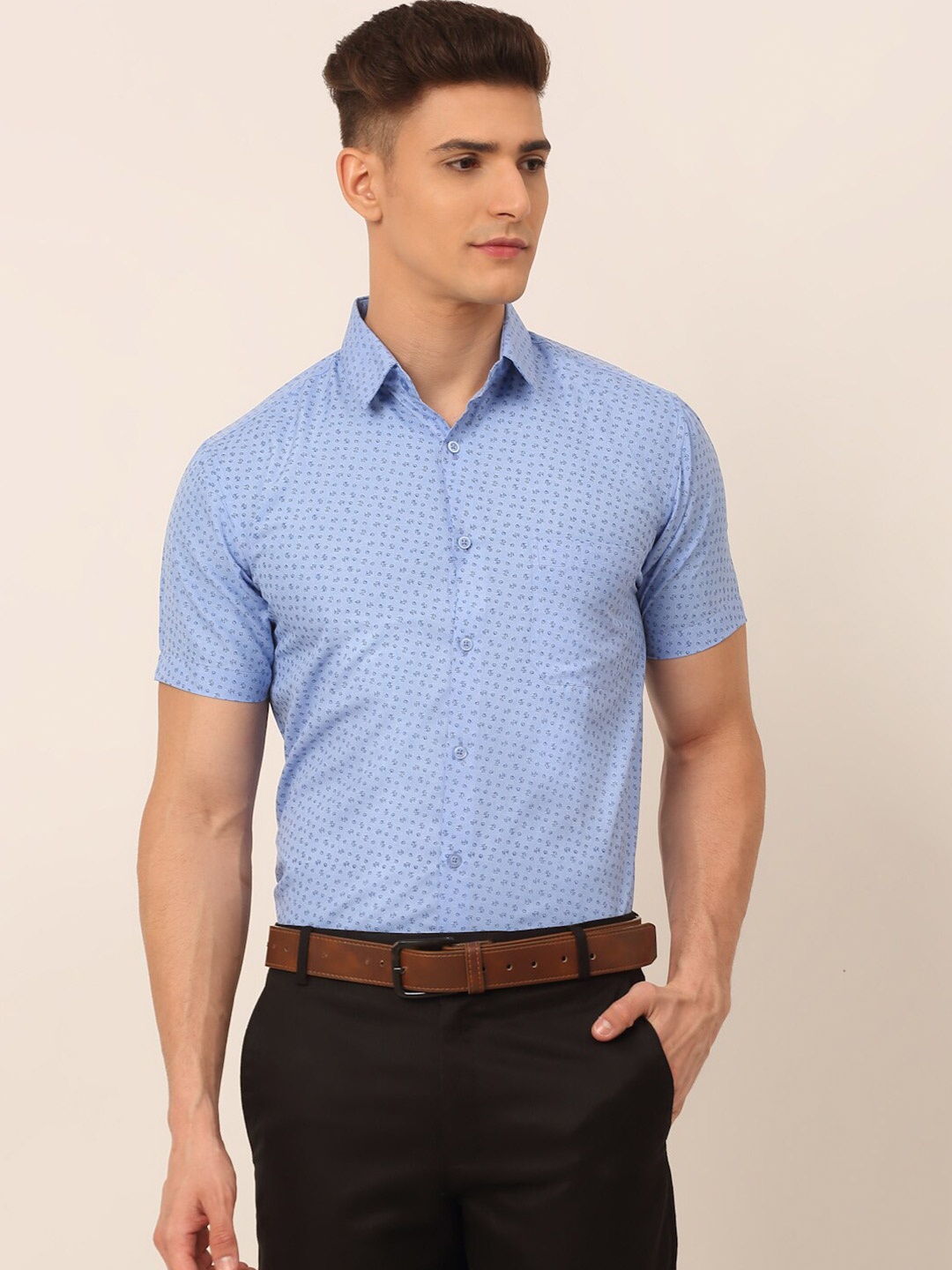

JAINISH Men Blue Classic Printed Casual Shirt