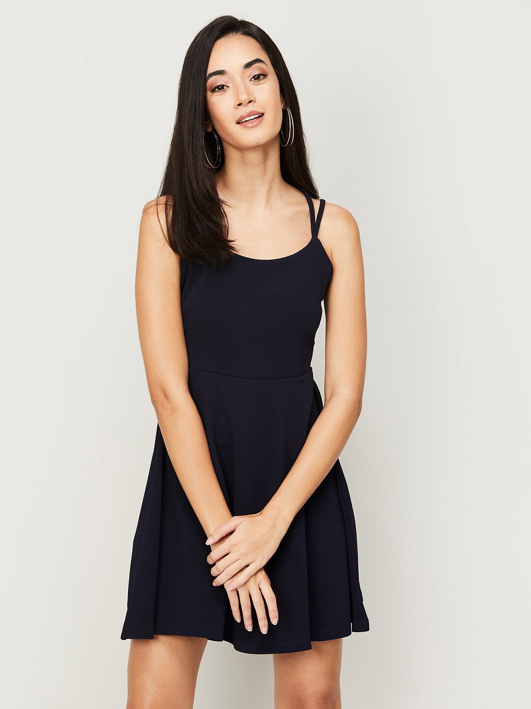 

Ginger by Lifestyle women Navy Blue Mini Dress with shoulder straps