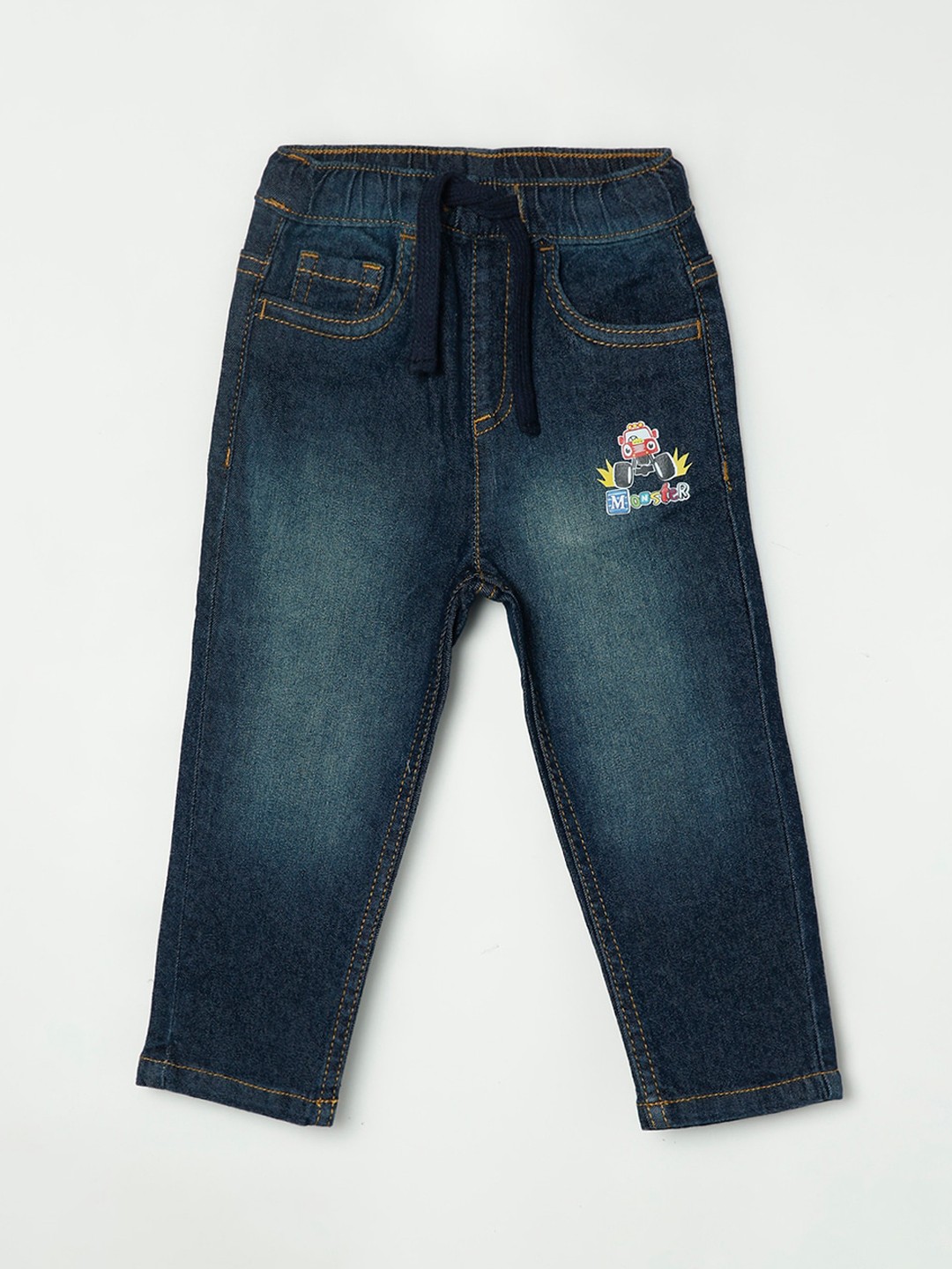 

Juniors by Lifestyle Boys Blue Jean Light Fade Printed Jeans