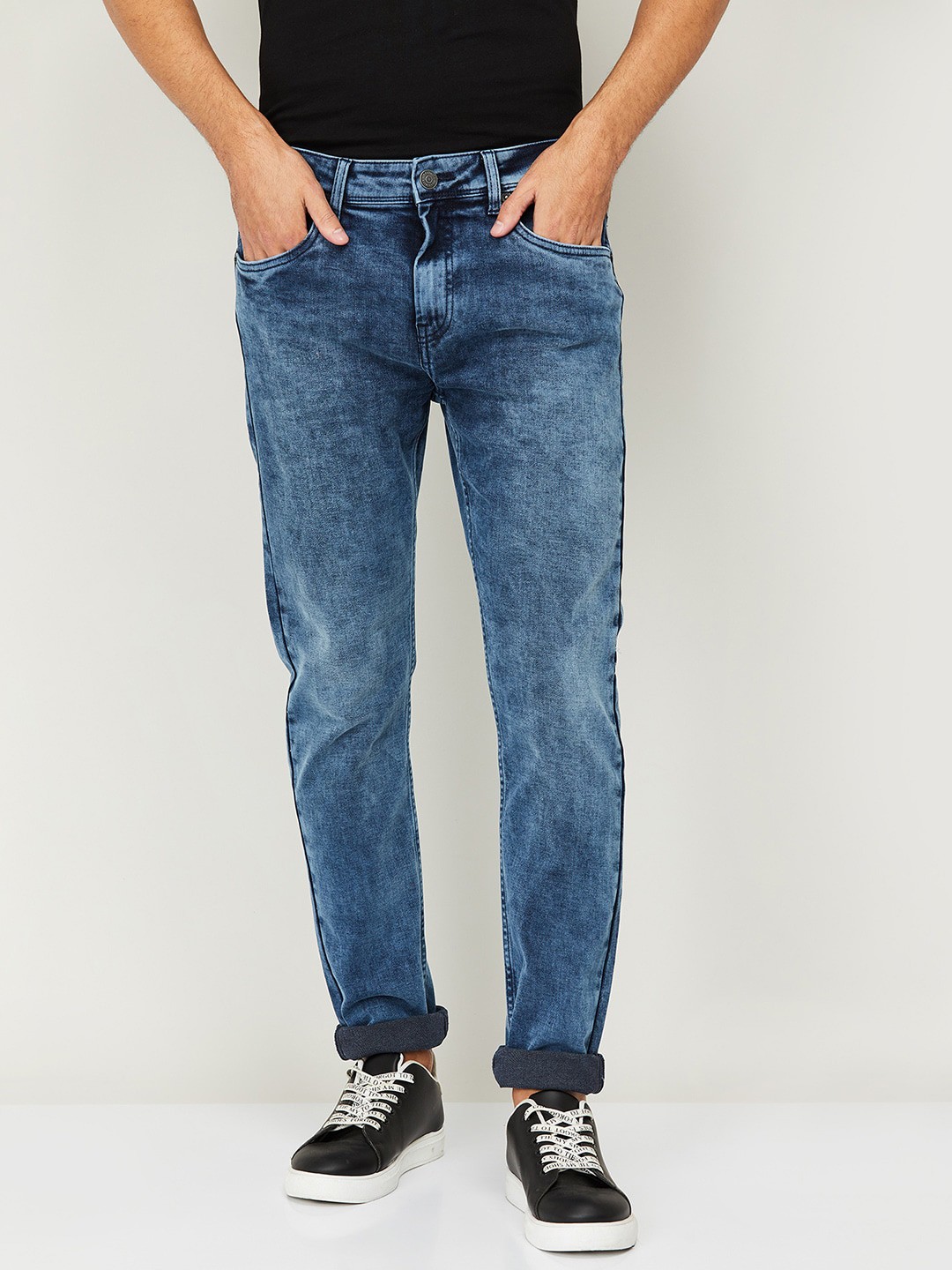 

Fame Forever by Lifestyle Men Blue Heavy Fade Jeans