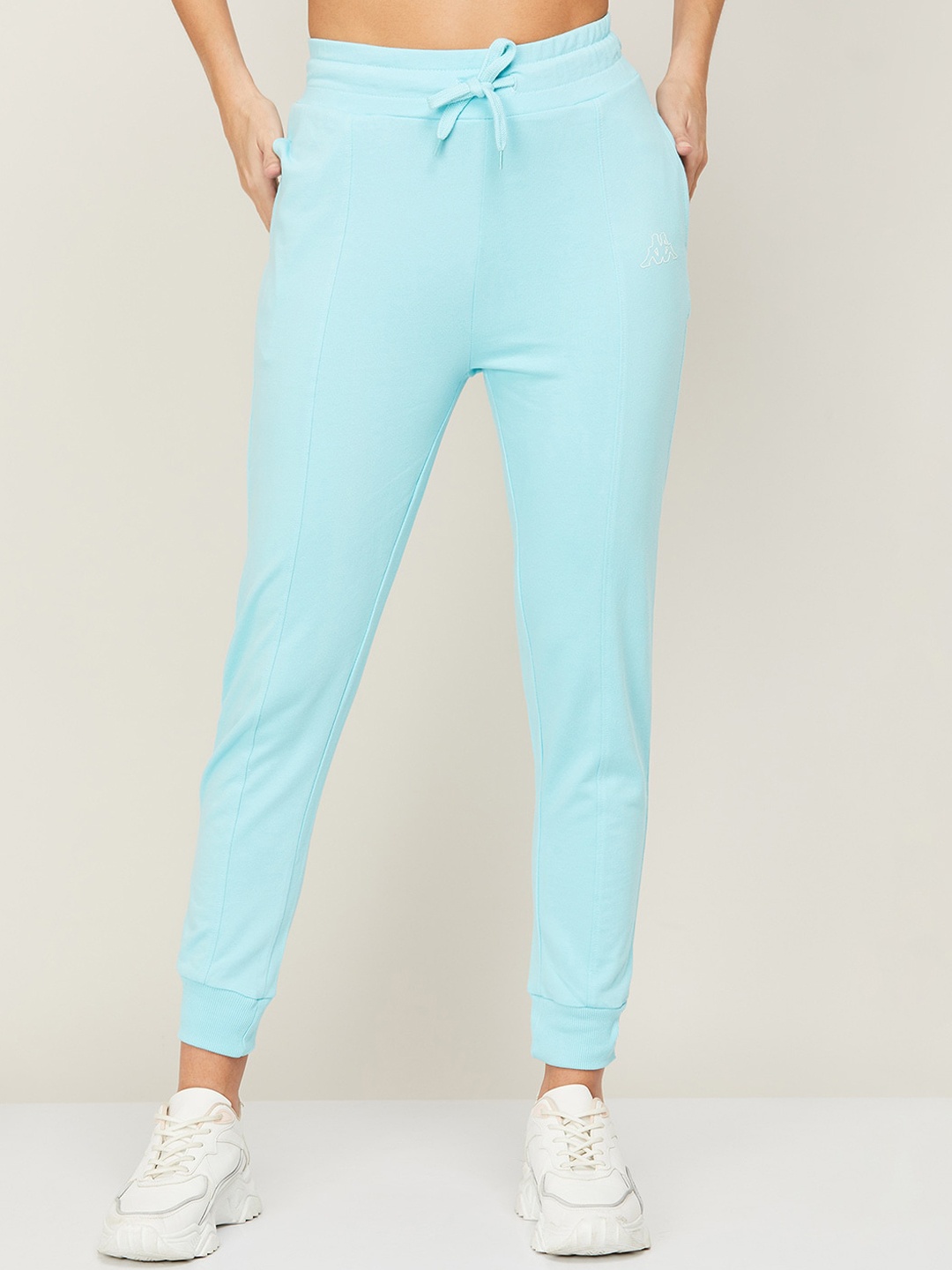 

Kappa Women Blue Solid Cotton Joggers
