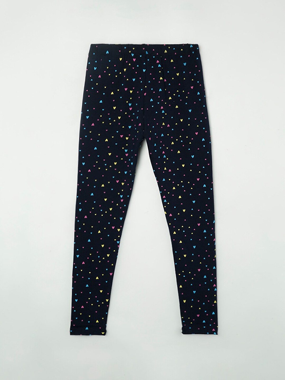

Fame Forever by Lifestyle Kids Girls Navy Blue Printed Ankle-Length Cotton Leggings