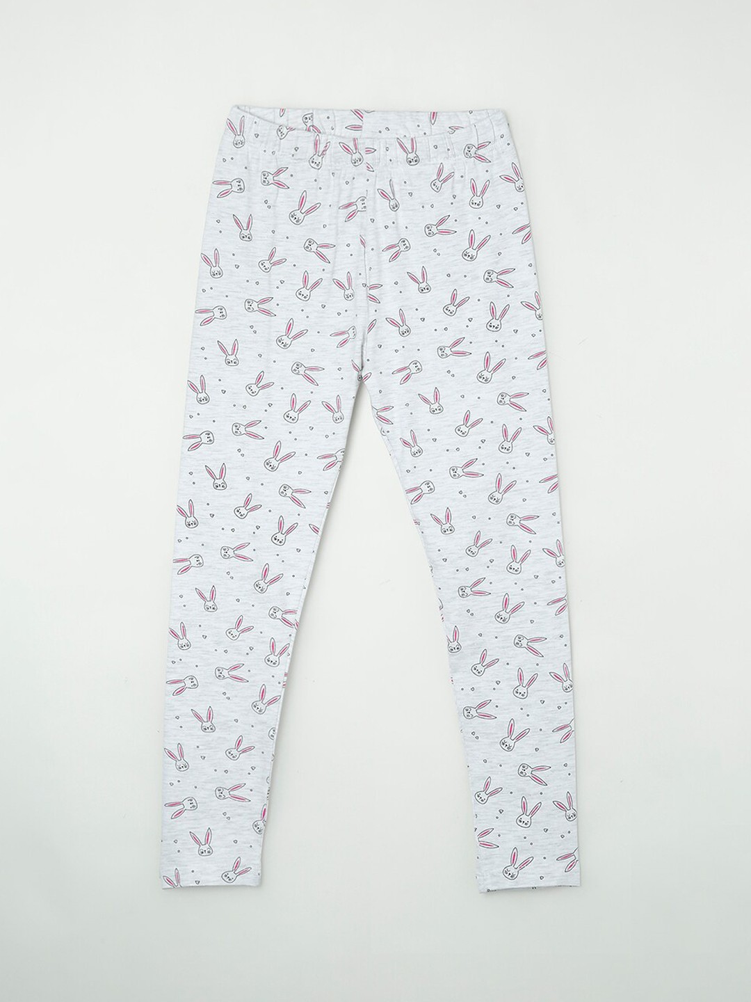 

Fame Forever by Lifestyle Girls Grey Printed Cotton Ankle Length Leggings