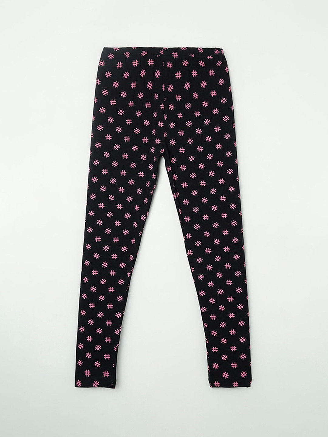 

Fame Forever by Lifestyle Girls Black & Pink Printed Ankle Length Leggings