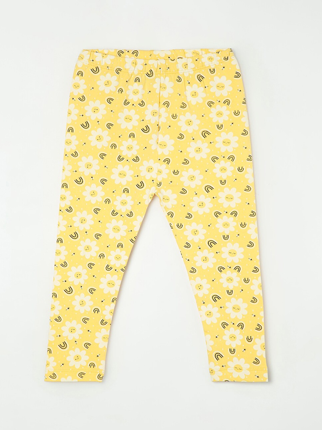 

Juniors by Lifestyle Girls Yellow Ankle Length Cotton Leggings