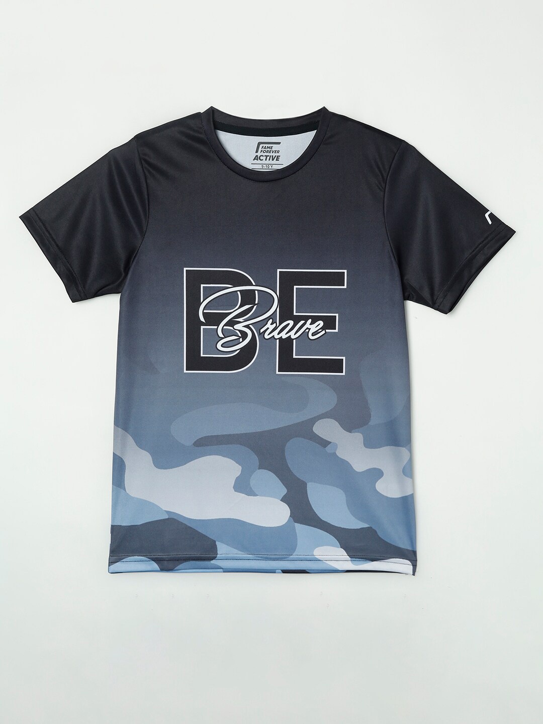 

Fame Forever by Lifestyle Boys Navy Blue Typography Printed T-shirt