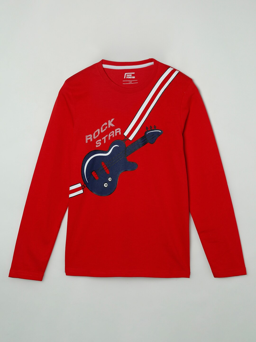 

Fame Forever by Lifestyle Boys Red Printed Cotton T-shirt