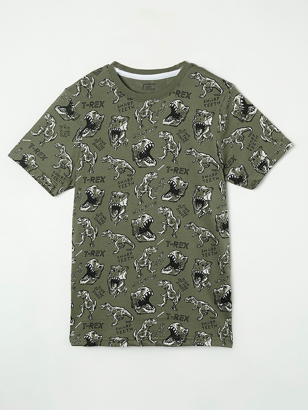 

Fame Forever by Lifestyle Boys Olive Green Printed T-shirt
