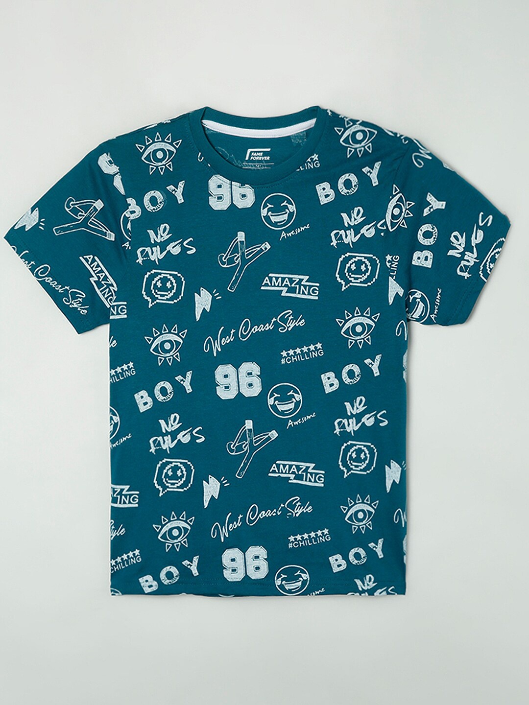 

Fame Forever by Lifestyle Boys Blue Printed T-shirt