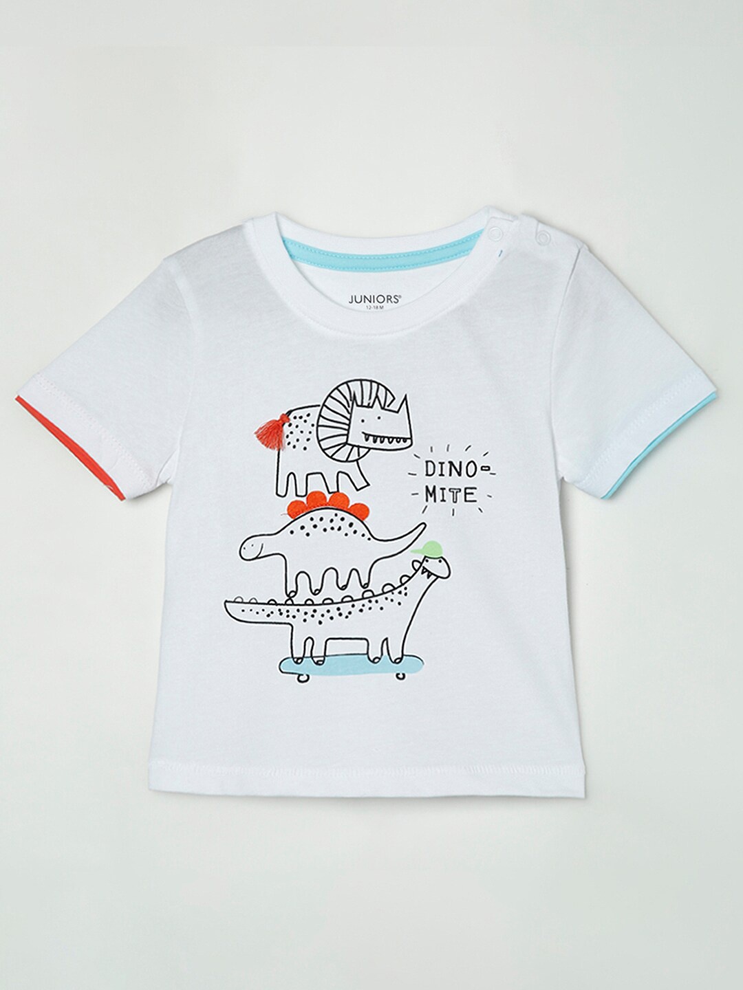 

Juniors by Lifestyle Boys Off White Printed T-shirt