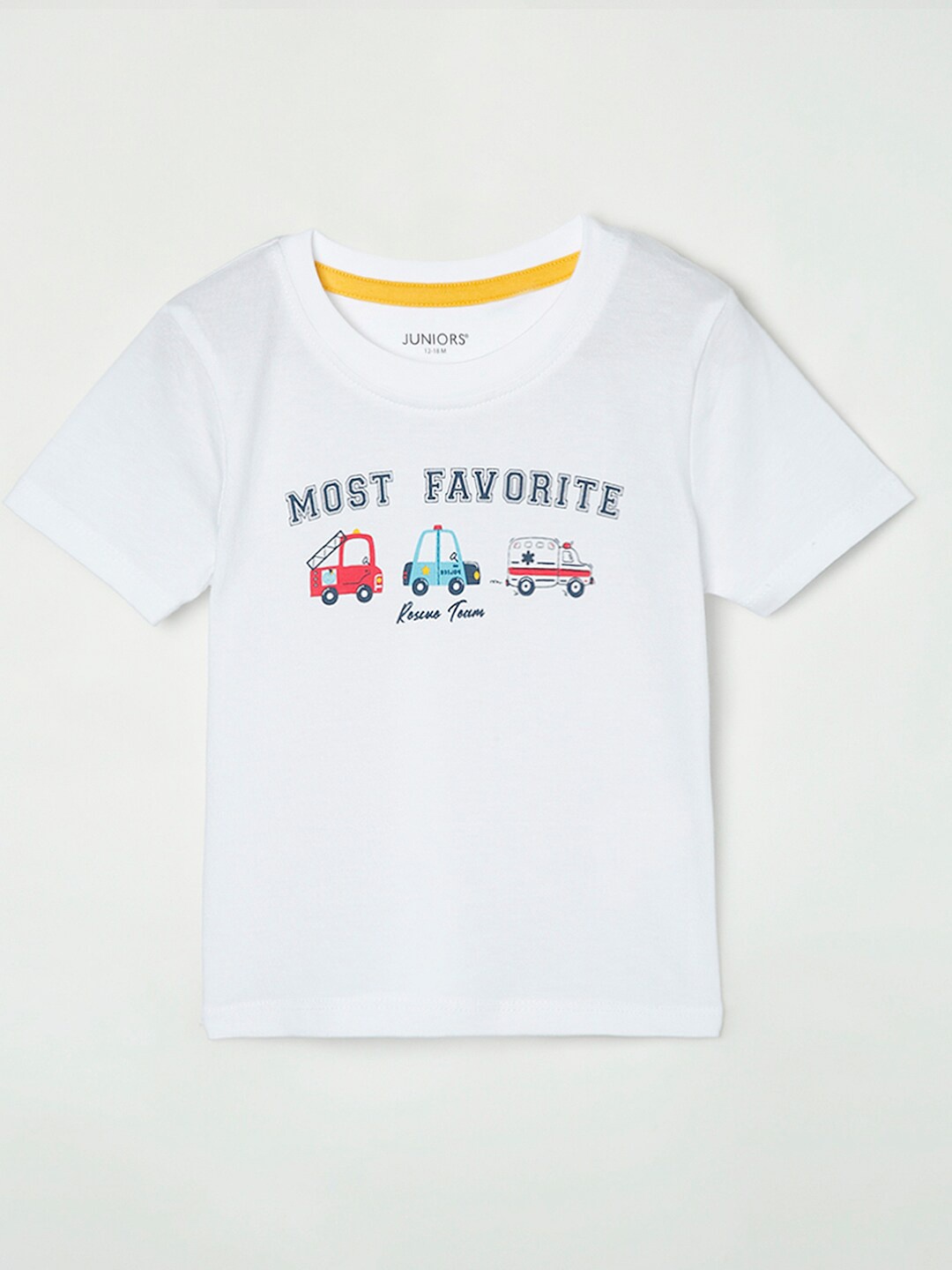 

Juniors by Lifestyle Boys White Printed T-shirt