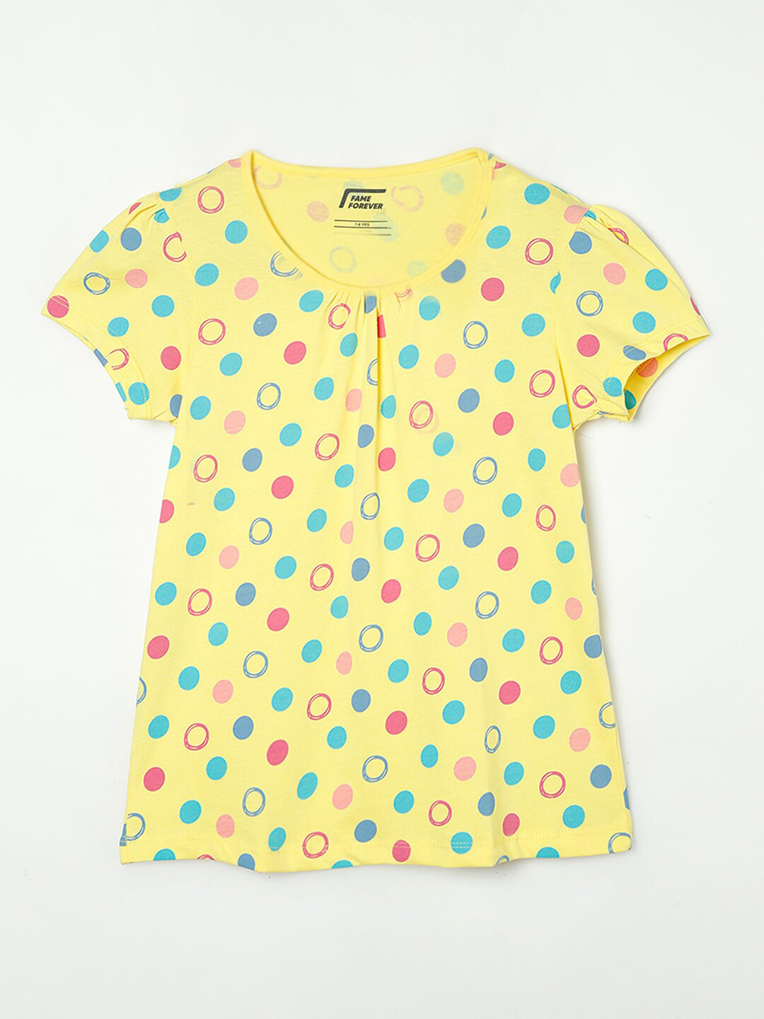 

Fame Forever by Lifestyle Girls Yellow Printed T-shirt