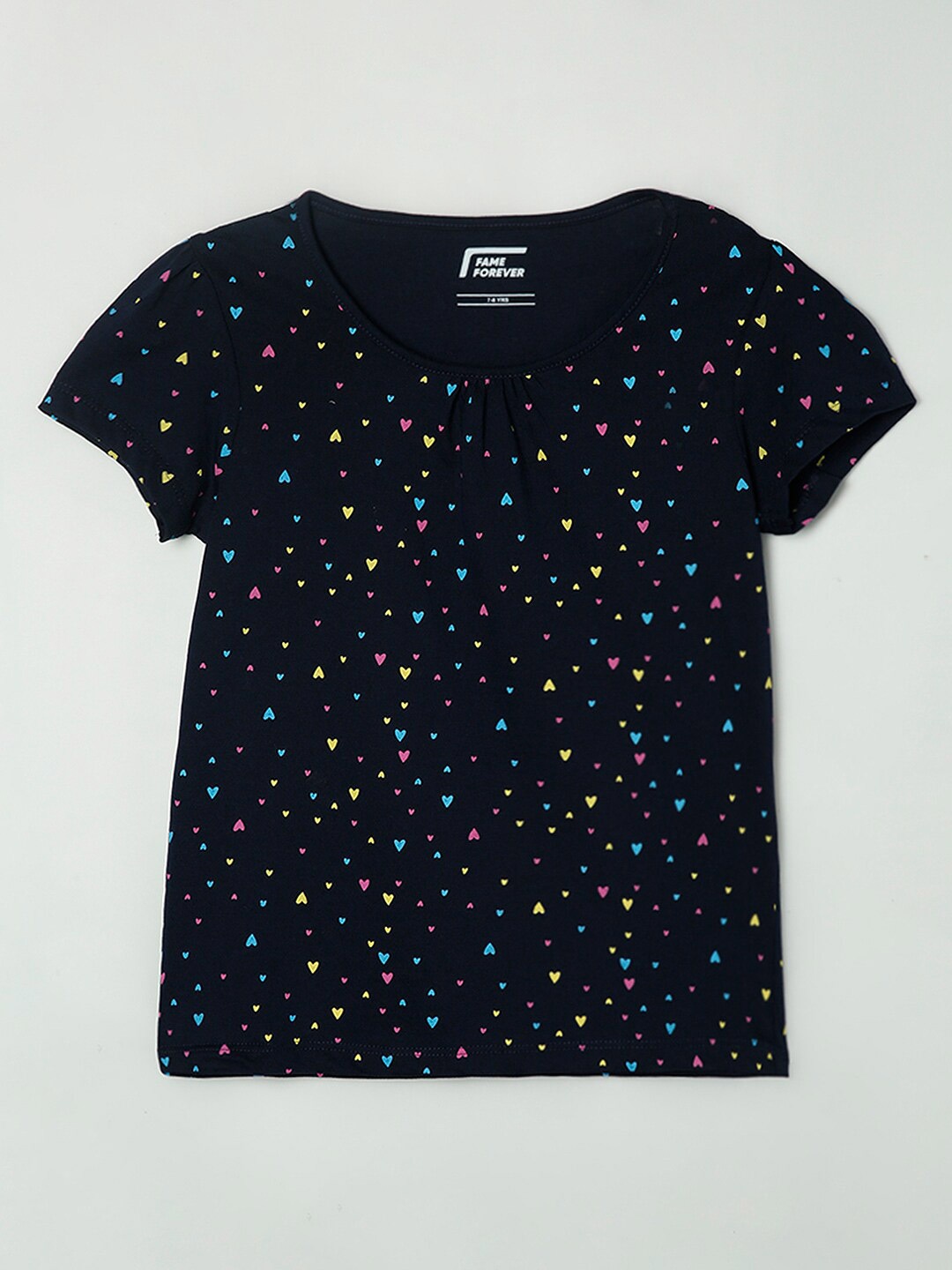 

Fame Forever by Lifestyle Girls Navy Blue Printed T-shirt