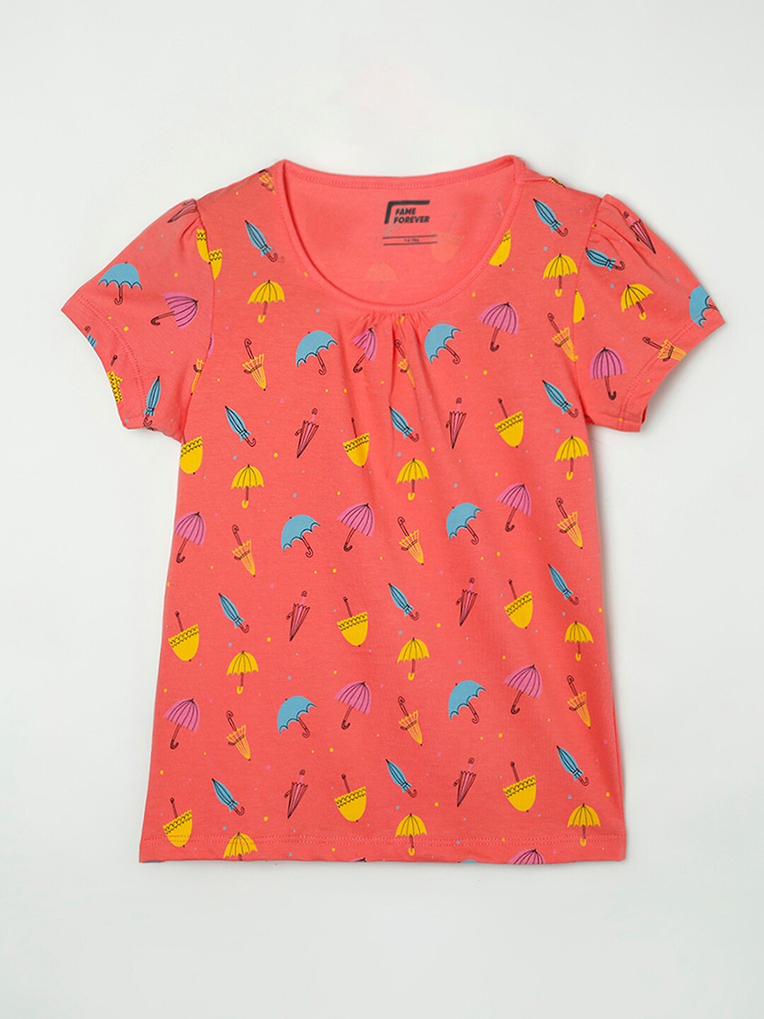 

Fame Forever by Lifestyle Girls Coral Printed T-shirt