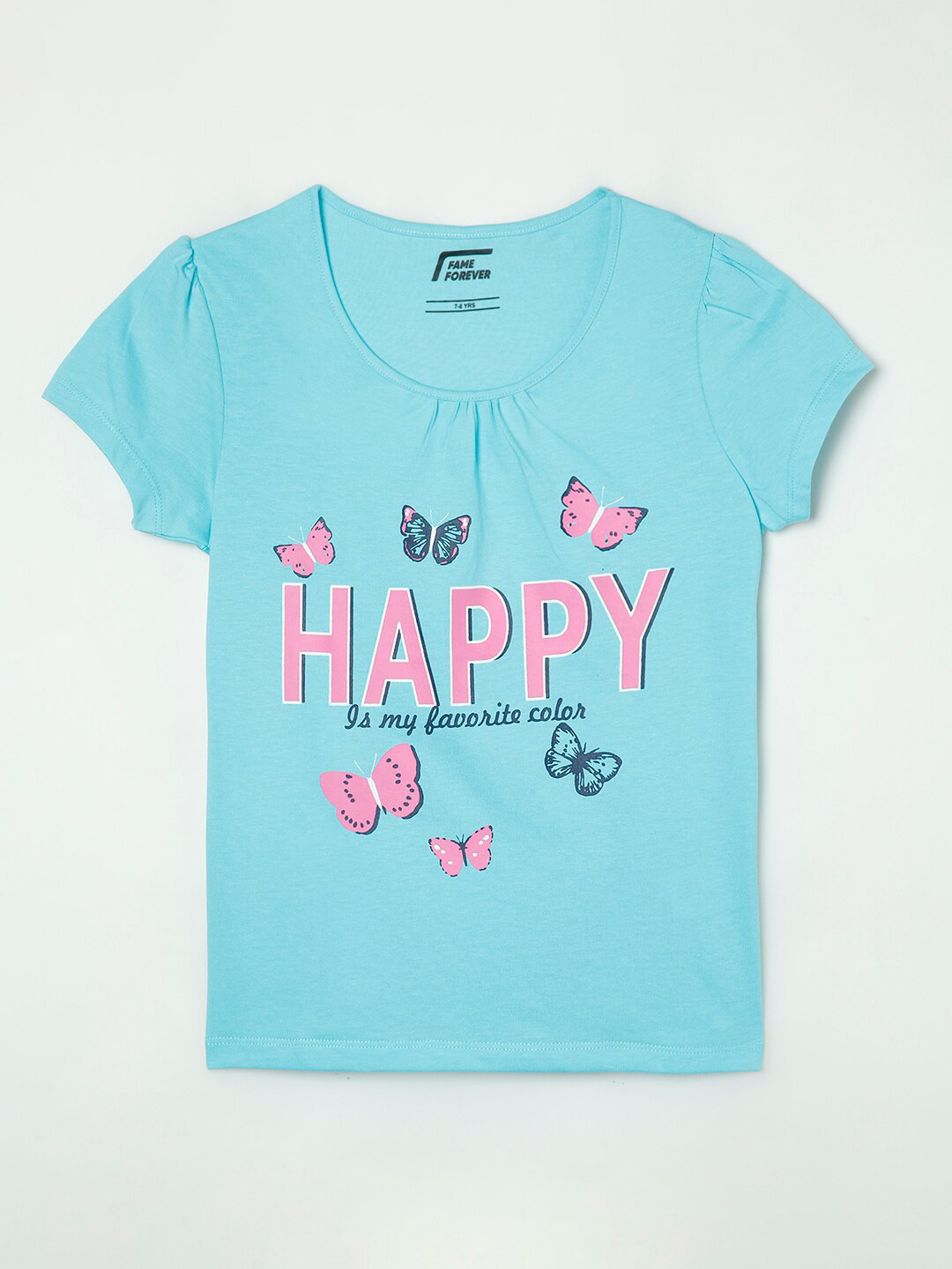 

Fame Forever by Lifestyle Girls Blue Graphic Printed Top