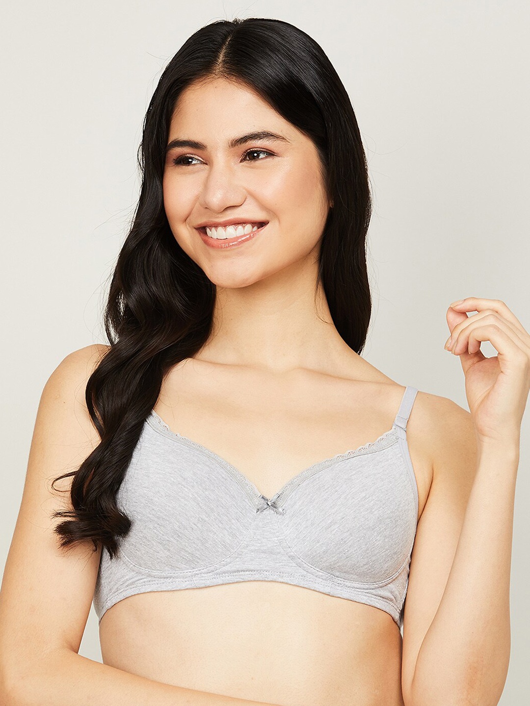 

Ginger by Lifestyle Women Grey Lightly Padded & Non-Wired Seamless Bra-1000011524077