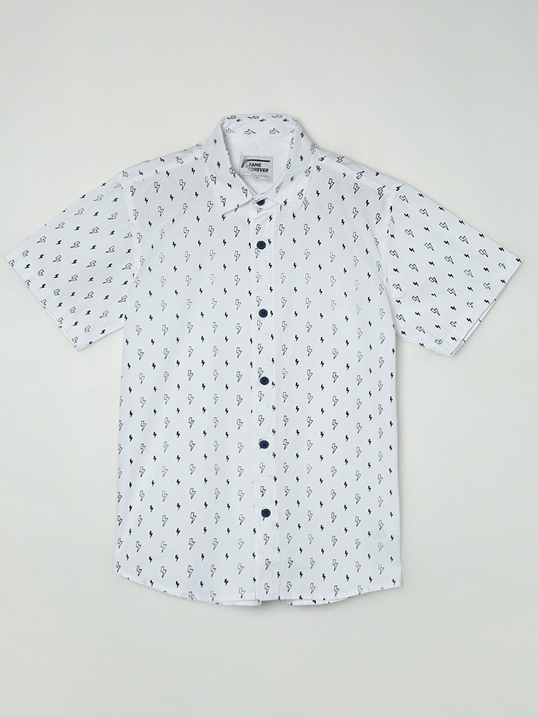 

Fame Forever by Lifestyle Boys White Printed Casual Shirt