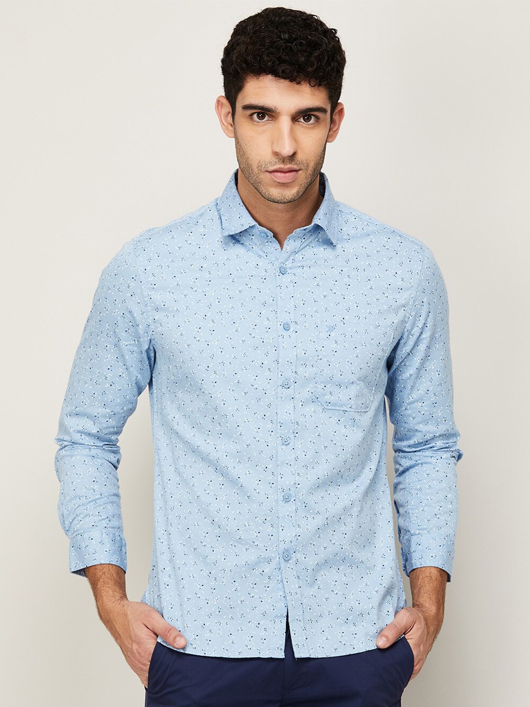 

CODE by Lifestyle Men Blue Printed Casual Shirt