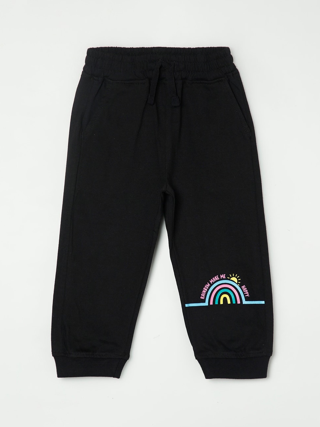 

Juniors by Lifestyle Infant Girls Black Solid Cotton Joggers