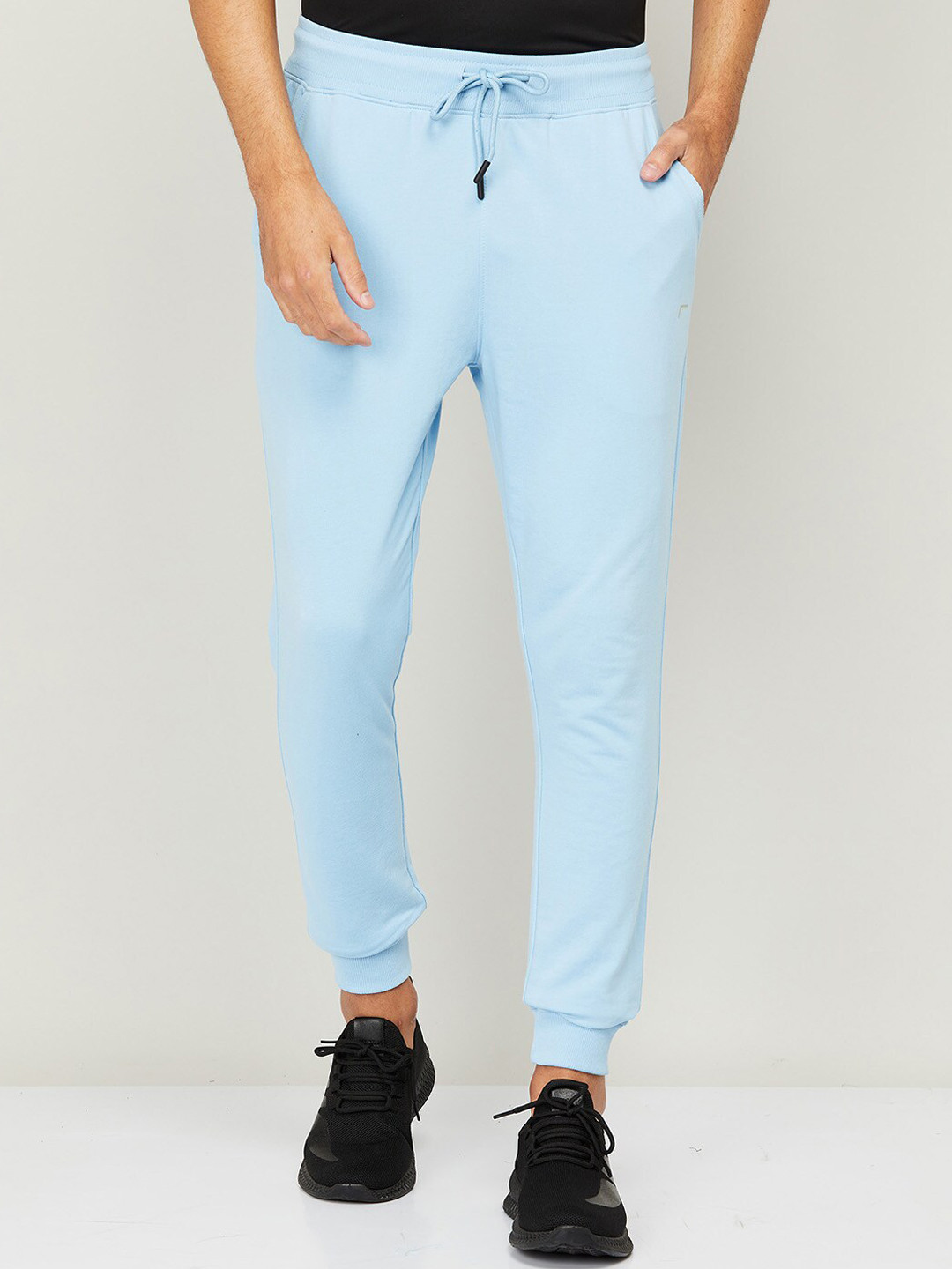 

Fame Forever by Lifestyle Men Blue Solid Cotton Joggers