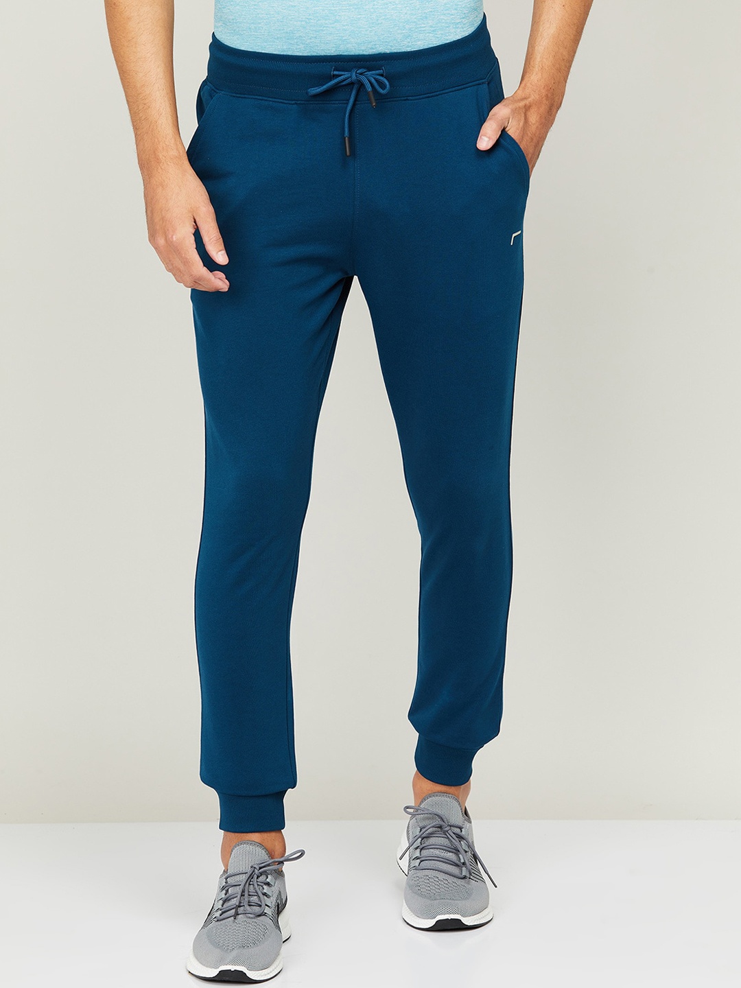 

Fame Forever by Lifestyle Men Blue Solid Cotton Joggers